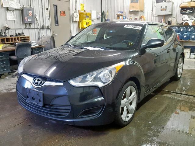 KMHTC6AD5EU204507 - 2014 HYUNDAI VELOSTER B BLACK photo 2