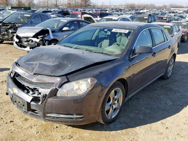 1G1ZC5EB7AF229353 - 2010 CHEVROLET MALIBU 1LT CHARCOAL photo 2