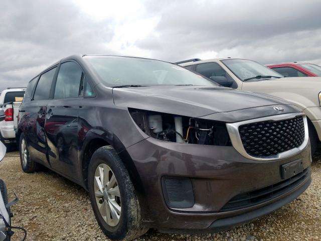 KNDMB5C19G6100991 - 2016 KIA SEDONA LX BROWN photo 1