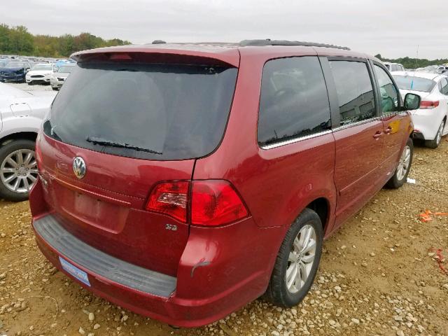 2C4RVABG1CR294088 - 2012 VOLKSWAGEN ROUTAN SE RED photo 4