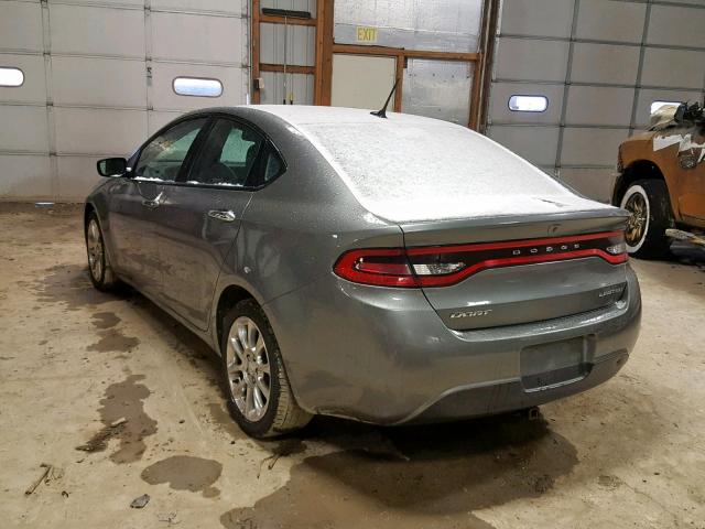 1C3CDFCA8DD682265 - 2013 DODGE DART LIMIT GRAY photo 3