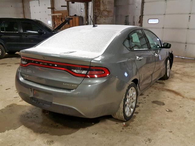 1C3CDFCA8DD682265 - 2013 DODGE DART LIMIT GRAY photo 4