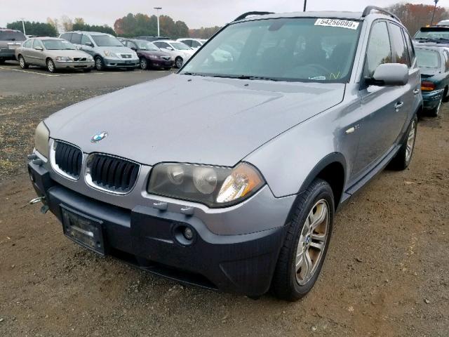 WBXPA93495WD11709 - 2005 BMW X3 3.0I GRAY photo 2