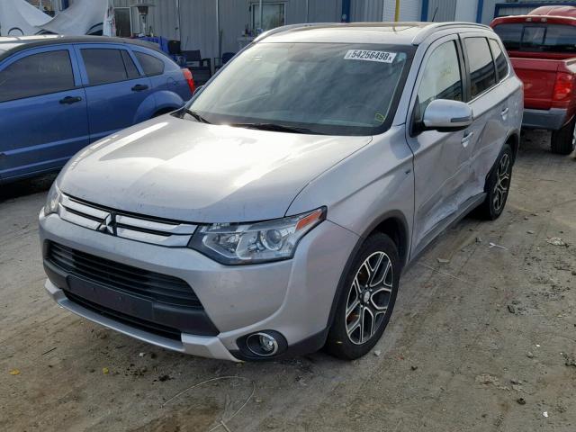 JA4JZ4AX2FZ007544 - 2015 MITSUBISHI OUTLANDER SILVER photo 2