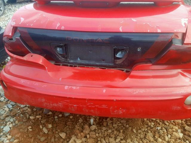 1G2JB1241Y7326109 - 2000 PONTIAC SUNFIRE SE RED photo 9