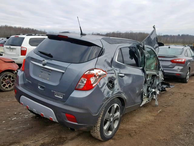 KL4CJASB9EB744636 - 2014 BUICK ENCORE GRAY photo 4