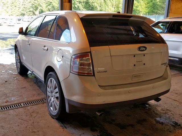 2FMDK49C78BA01104 - 2008 FORD EDGE LIMIT WHITE photo 3