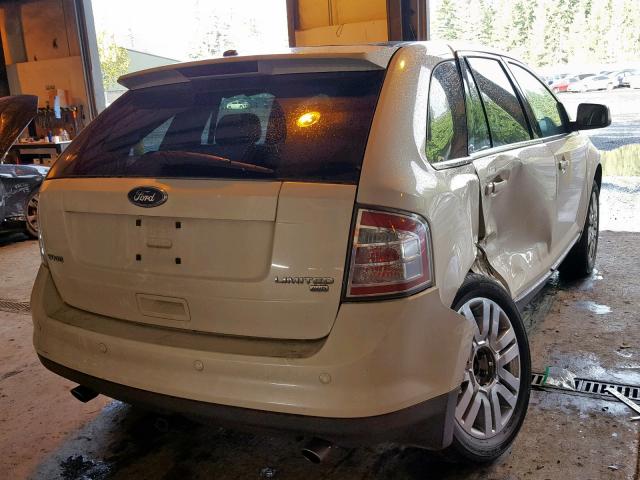 2FMDK49C78BA01104 - 2008 FORD EDGE LIMIT WHITE photo 4