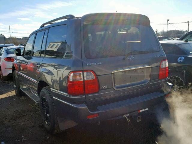 JT6HT00W5X0028876 - 1999 LEXUS LX 470 GRAY photo 3