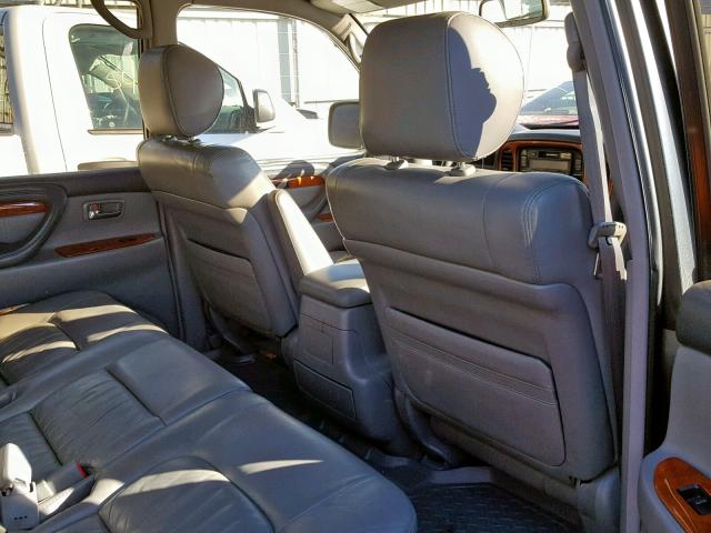 JT6HT00W5X0028876 - 1999 LEXUS LX 470 GRAY photo 6