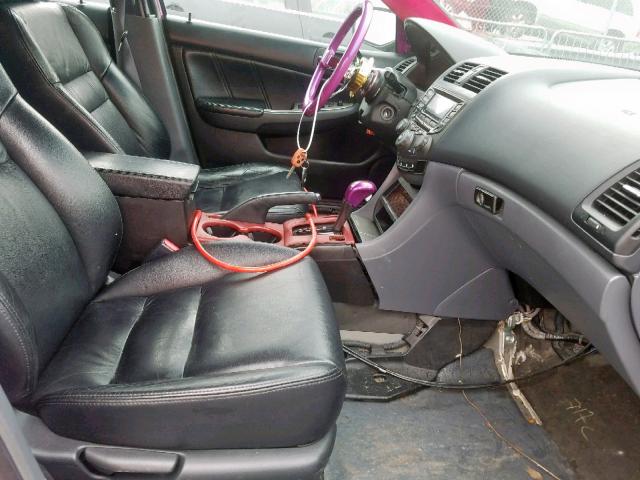 1HGCM56767A210336 - 2007 HONDA ACCORD EX PURPLE photo 5