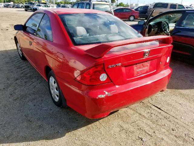 1HGEM22154L040219 - 2004 HONDA CIVIC DX V RED photo 3