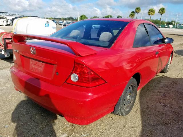 1HGEM22154L040219 - 2004 HONDA CIVIC DX V RED photo 4