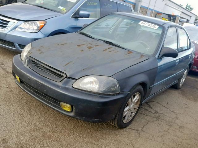 2HGEJ6613YH537461 - 2000 HONDA CIVIC BASE BLUE photo 2