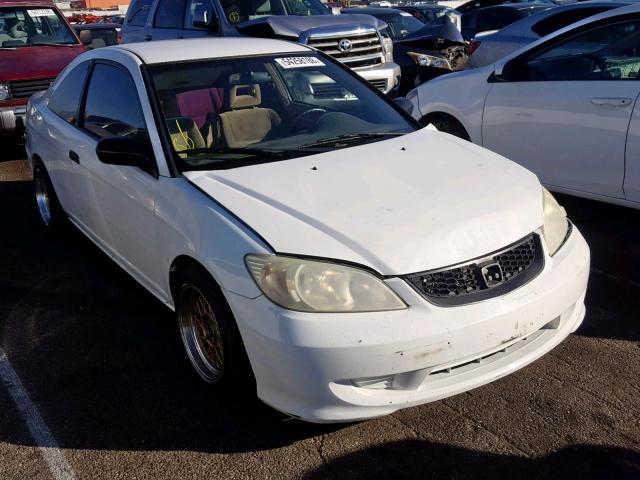 1HGEM22134L039795 - 2004 HONDA CIVIC DX V WHITE photo 1