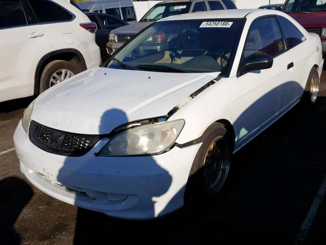 1HGEM22134L039795 - 2004 HONDA CIVIC DX V WHITE photo 2