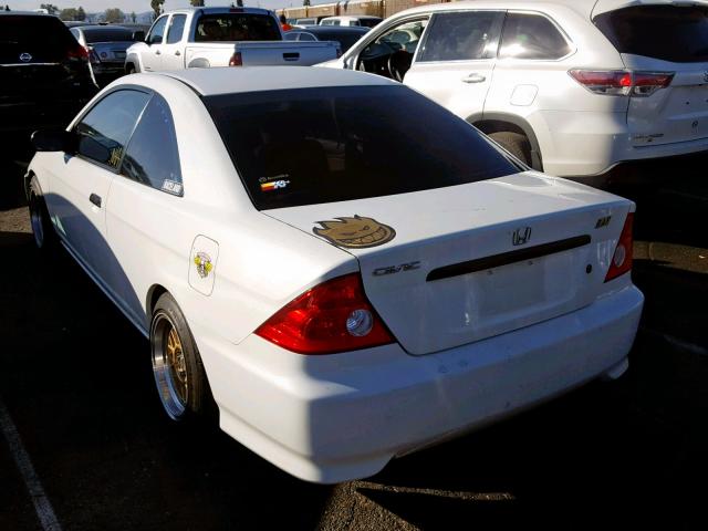 1HGEM22134L039795 - 2004 HONDA CIVIC DX V WHITE photo 3