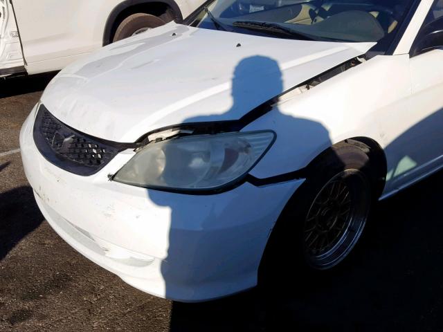 1HGEM22134L039795 - 2004 HONDA CIVIC DX V WHITE photo 9