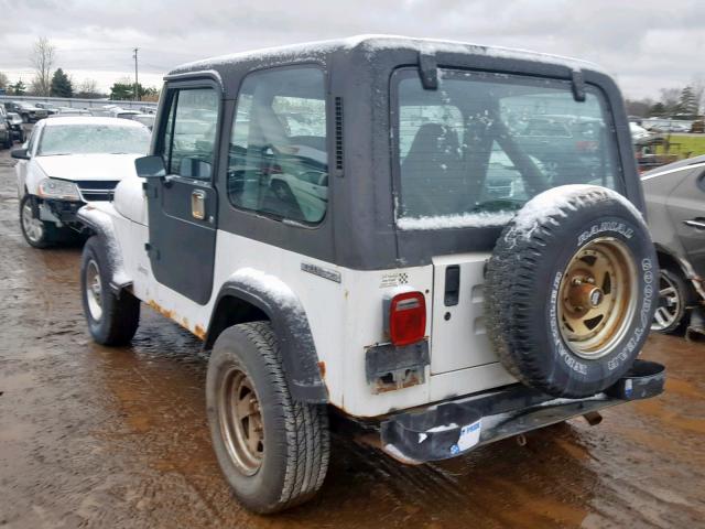 2J4FY19E4KJ123762 - 1989 JEEP WRANGLER / WHITE photo 3