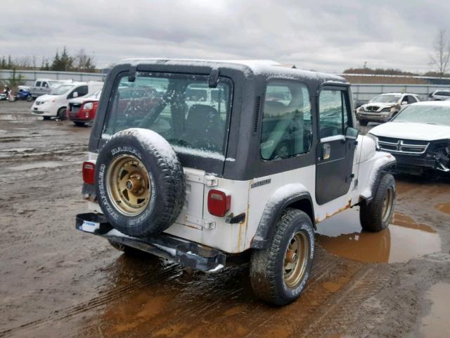 2J4FY19E4KJ123762 - 1989 JEEP WRANGLER / WHITE photo 4