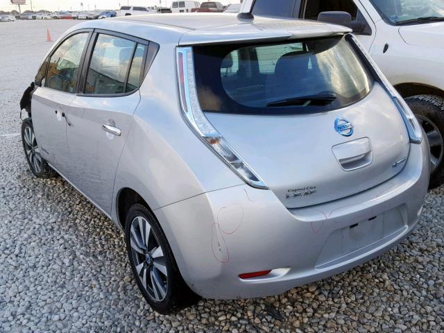 1N4AZ0CP0DC402887 - 2013 NISSAN LEAF S SILVER photo 3