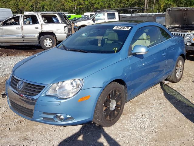 WVWBA71F87V005669 - 2007 VOLKSWAGEN EOS 2.0T BLUE photo 2