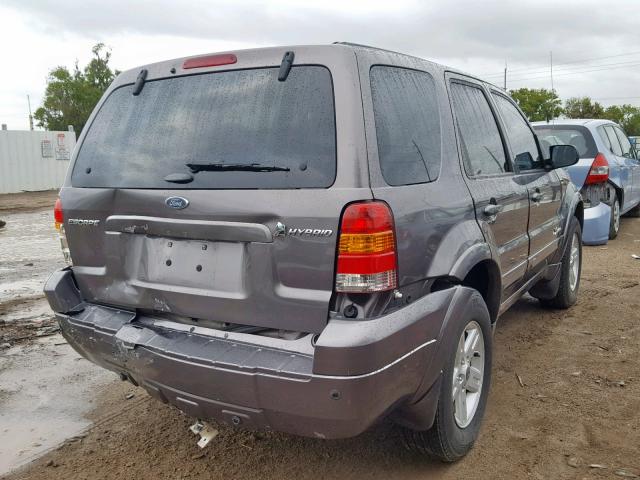 1FMCU96HX6KA48536 - 2006 FORD ESCAPE HEV CHARCOAL photo 4