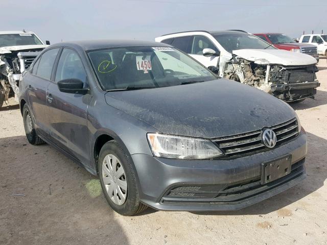 3VW2K7AJ2FM335511 - 2015 VOLKSWAGEN JETTA BASE GRAY photo 1