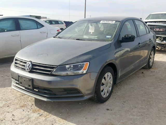 3VW2K7AJ2FM335511 - 2015 VOLKSWAGEN JETTA BASE GRAY photo 2