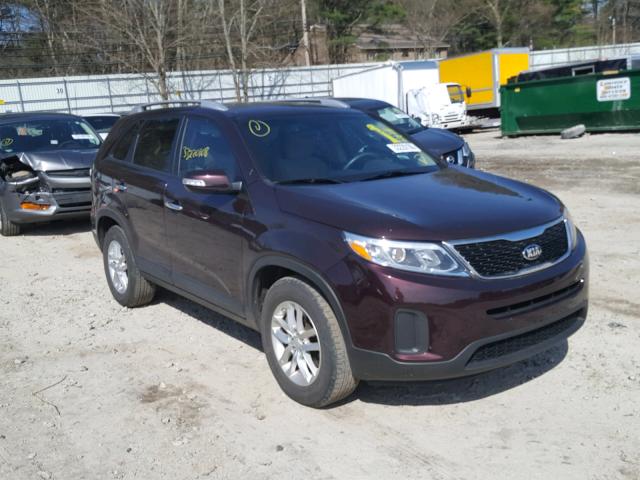 5XYKT4A73EG427080 - 2014 KIA SORENTO LX BURGUNDY photo 1