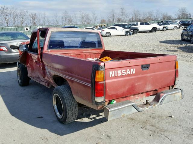 1N6SD11SXMC331818 - 1991 NISSAN TRUCK SHOR BURGUNDY photo 3