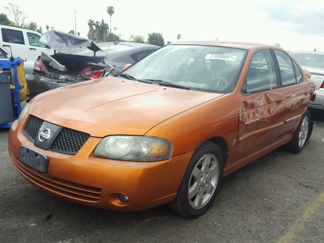 3N1AB51D16L479394 - 2006 NISSAN SENTRA SE- ORANGE photo 2