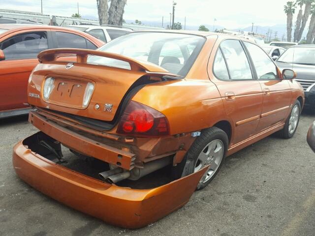 3N1AB51D16L479394 - 2006 NISSAN SENTRA SE- ORANGE photo 4