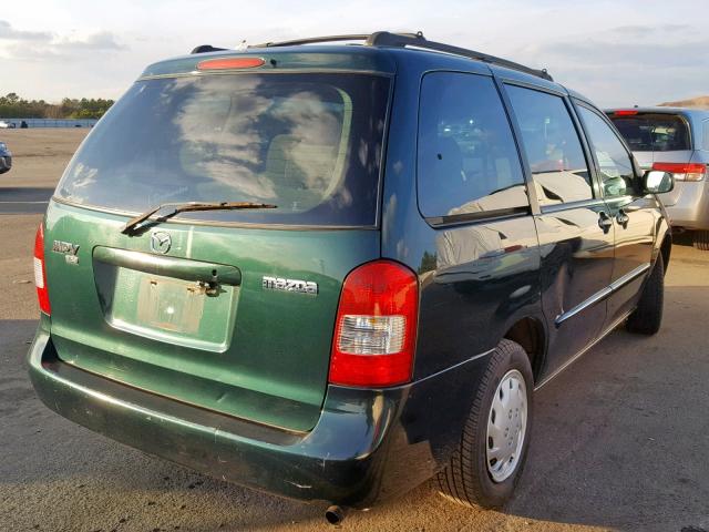 JM3LW28G210179322 - 2001 MAZDA MPV WAGON GREEN photo 4