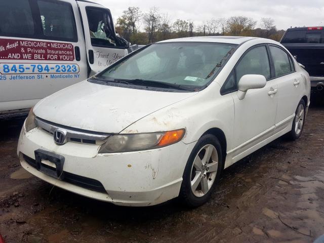 2HGFA16867H503632 - 2007 HONDA CIVIC EX WHITE photo 2