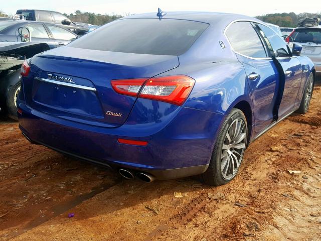 ZAM57XSAXG1166235 - 2016 MASERATI GHIBLI BLUE photo 4