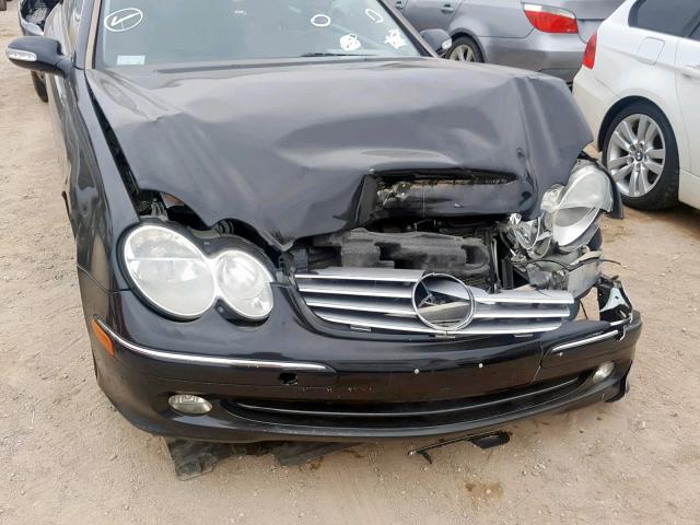 WDBTJ65J04F085390 - 2004 MERCEDES-BENZ CLK 320C BLACK photo 9