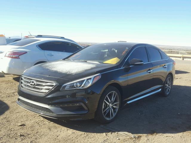 5NPE34AB9FH089437 - 2015 HYUNDAI SONATA SPO BLACK photo 2