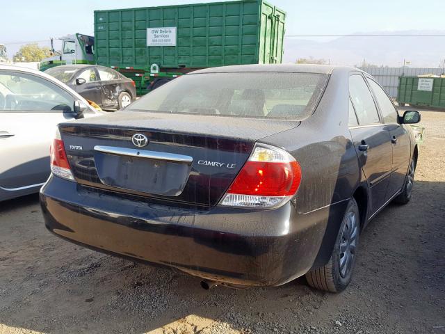 4T1BE32K55U046851 - 2005 TOYOTA CAMRY LE BLACK photo 4