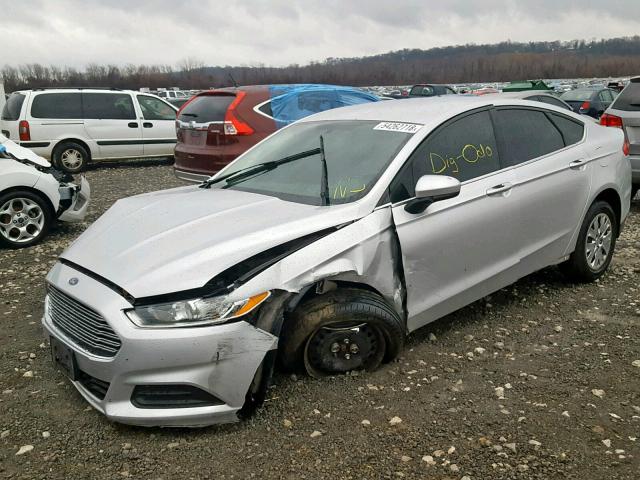 3FA6P0G74DR373210 - 2013 FORD FUSION S SILVER photo 2