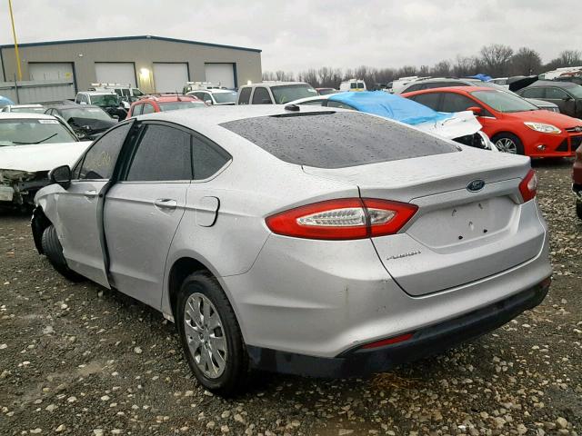 3FA6P0G74DR373210 - 2013 FORD FUSION S SILVER photo 3