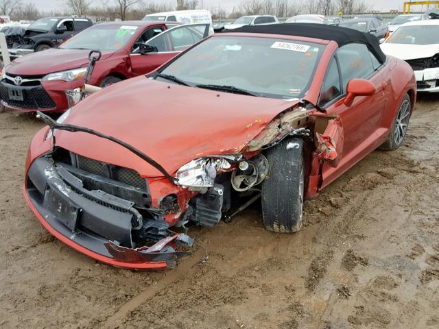 4A37L2EF7CE003268 - 2012 MITSUBISHI ECLIPSE SP ORANGE photo 2