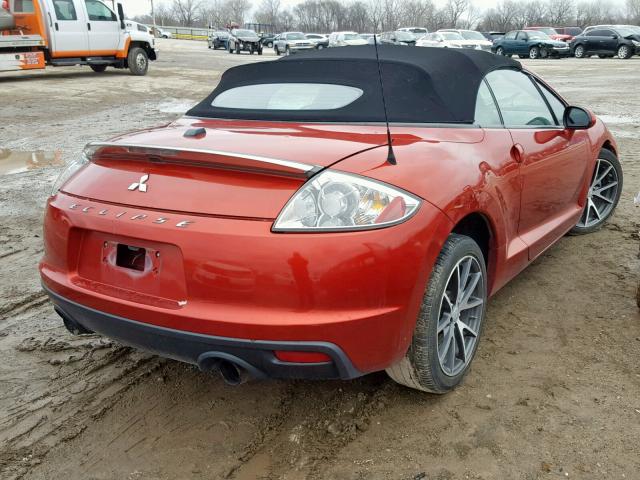 4A37L2EF7CE003268 - 2012 MITSUBISHI ECLIPSE SP ORANGE photo 4