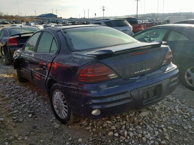 1G2NG52E5YC516697 - 2000 PONTIAC GRAND AM S BLUE photo 3