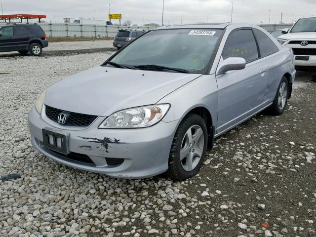 1HGEM22094L082979 - 2004 HONDA CIVIC EX SILVER photo 2