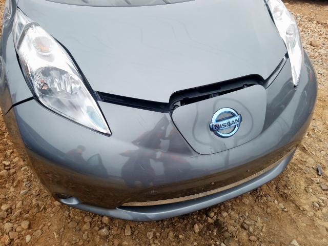 1N4AZ0CP9FC312110 - 2015 NISSAN LEAF S GRAY photo 9