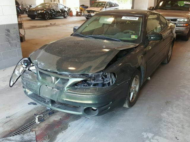 1G2NW12E0YM742734 - 2000 PONTIAC GRAND AM G GREEN photo 2