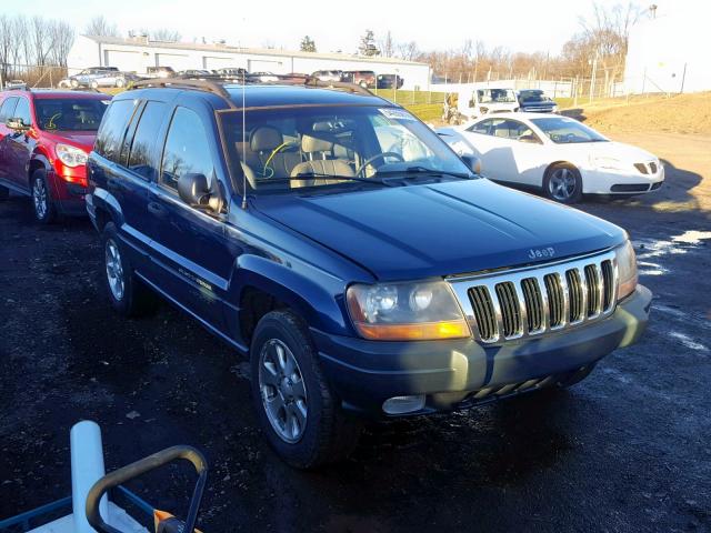 1J4GW48N71C718417 - 2001 JEEP GRAND CHER BLUE photo 1