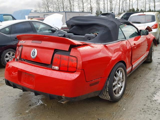 1ZVHT89SX75360335 - 2007 FORD MUSTANG SH RED photo 4