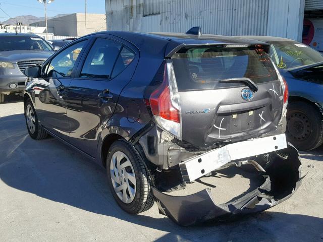 JTDKDTB30F1586675 - 2015 TOYOTA PRIUS C GRAY photo 3